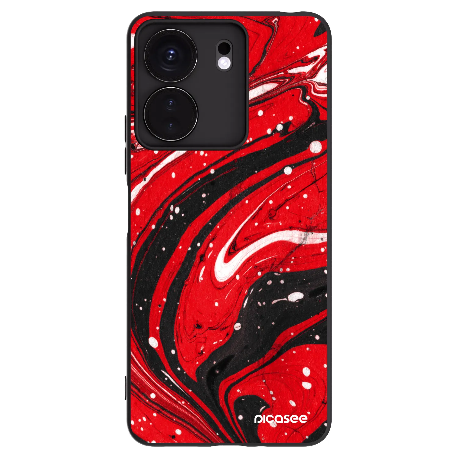 Picasee Xiaomi Redmi 13C 4G Hülle - Schwarzes Silikon - Red black
