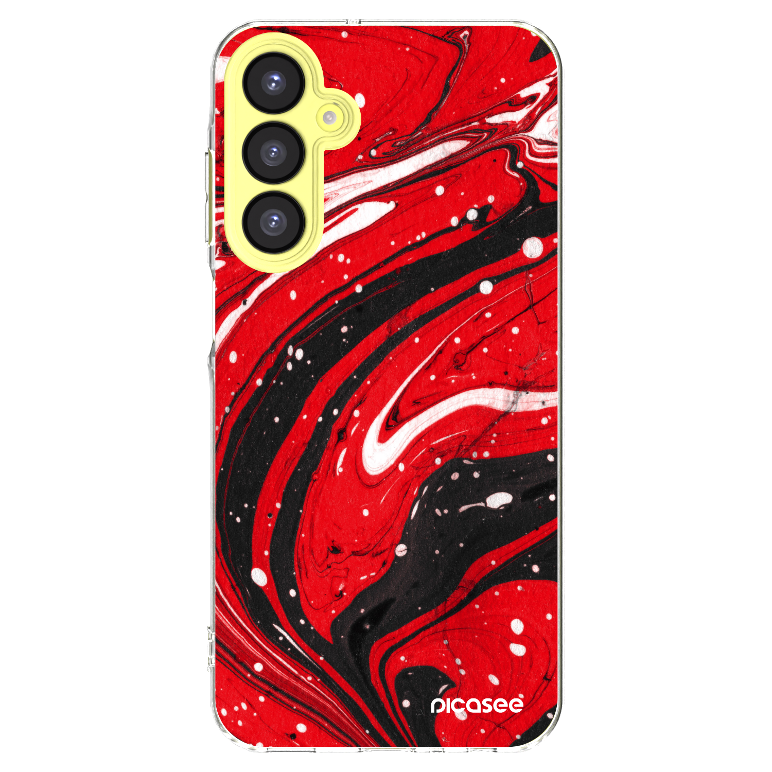 Picasee Samsung Galaxy A25 A256B 5G Hülle - Transparentes Silikon - Red black