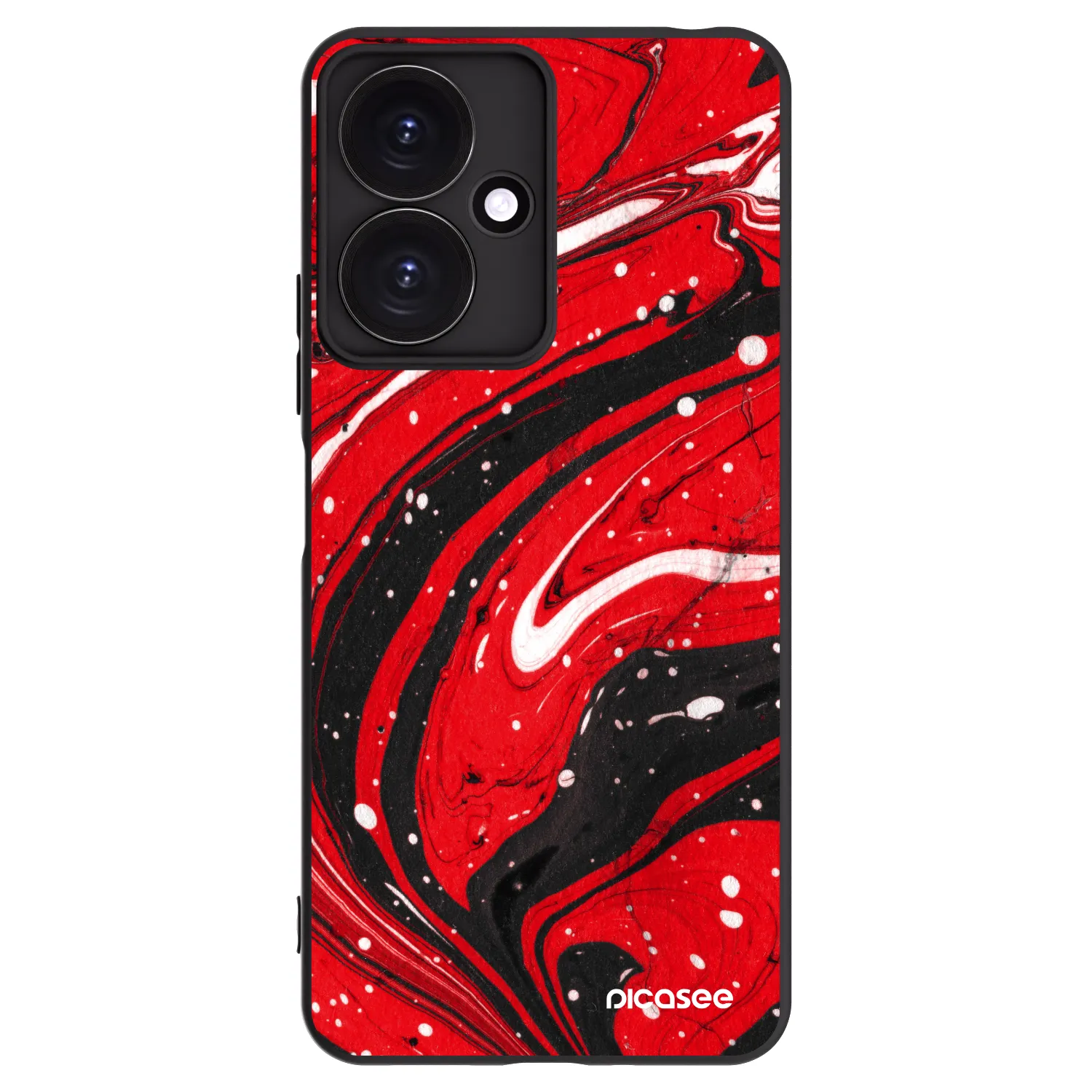 Picasee Xiaomi Redmi 13C 5G Hülle - Schwarzes Silikon - Red black