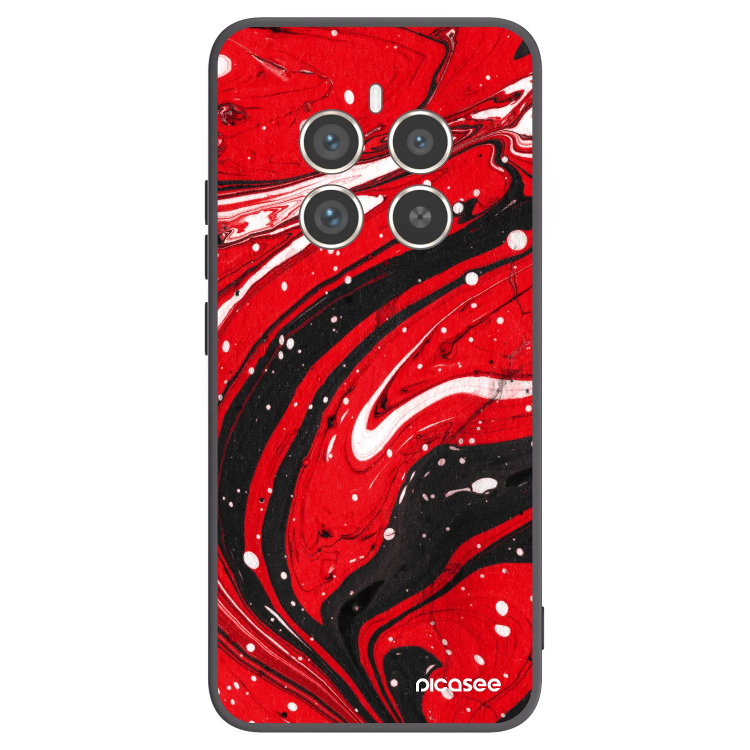 Picasee Realme 12 Pro 5G Hülle - Schwarzes Silikon - Red black