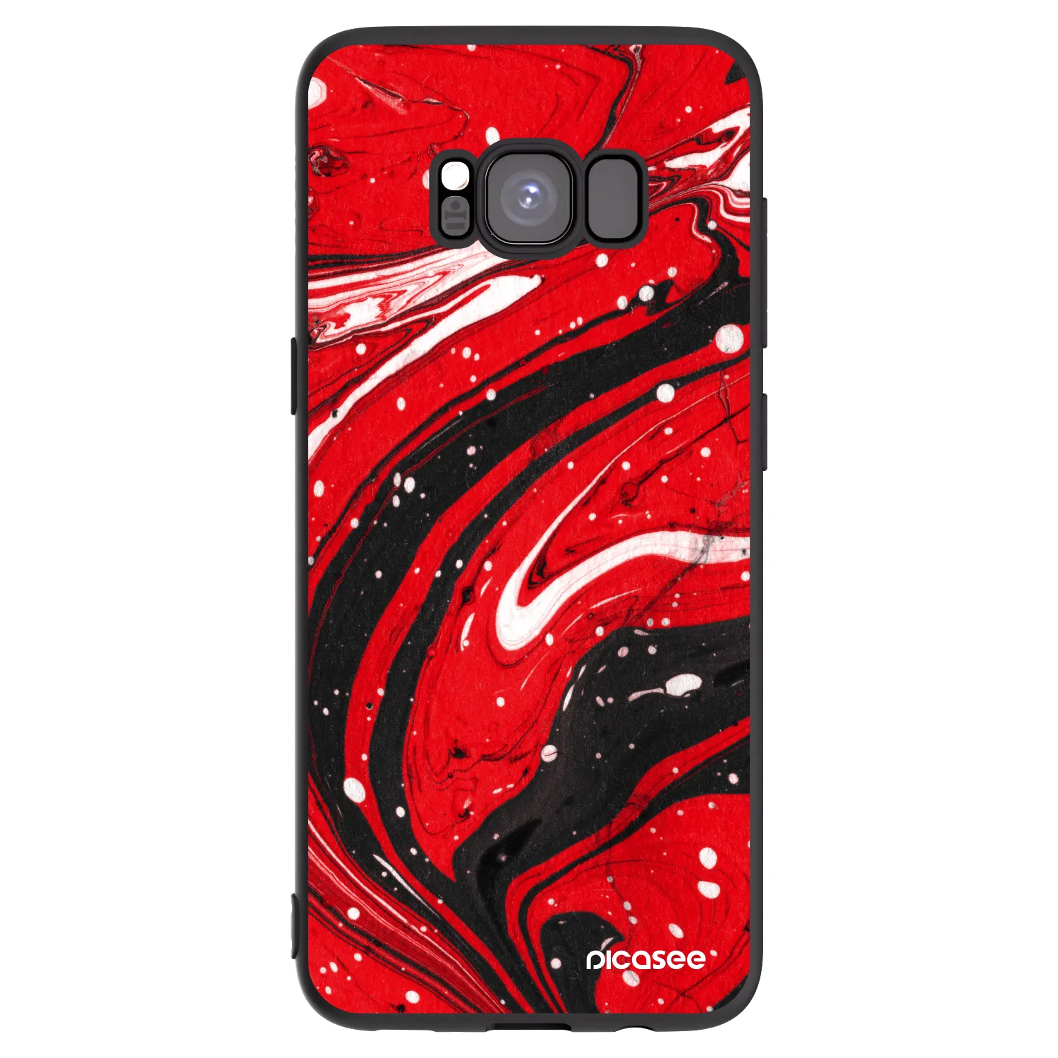 Picasee Samsung Galaxy S8 G950F Hülle - Schwarzes Silikon - Red black