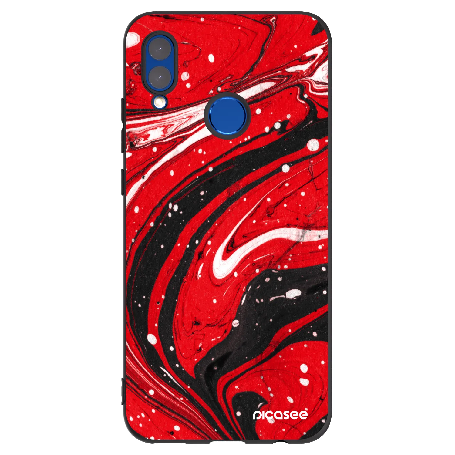 Picasee Honor 10 Lite Hülle - Schwarzes Silikon - Red black