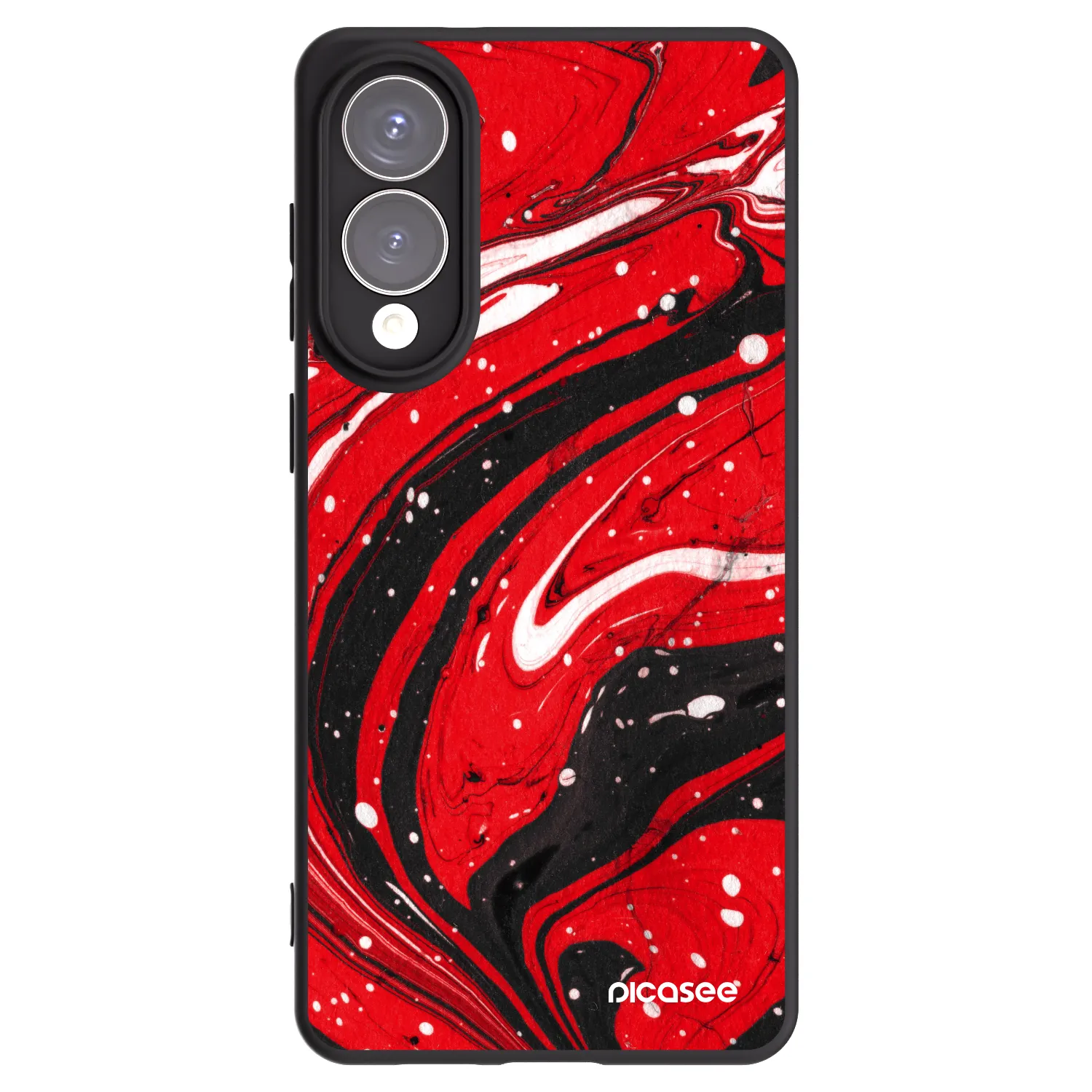 Picasee Samsung Galaxy S25 Edge 5G Hülle - Schwarzes Silikon - Red black
