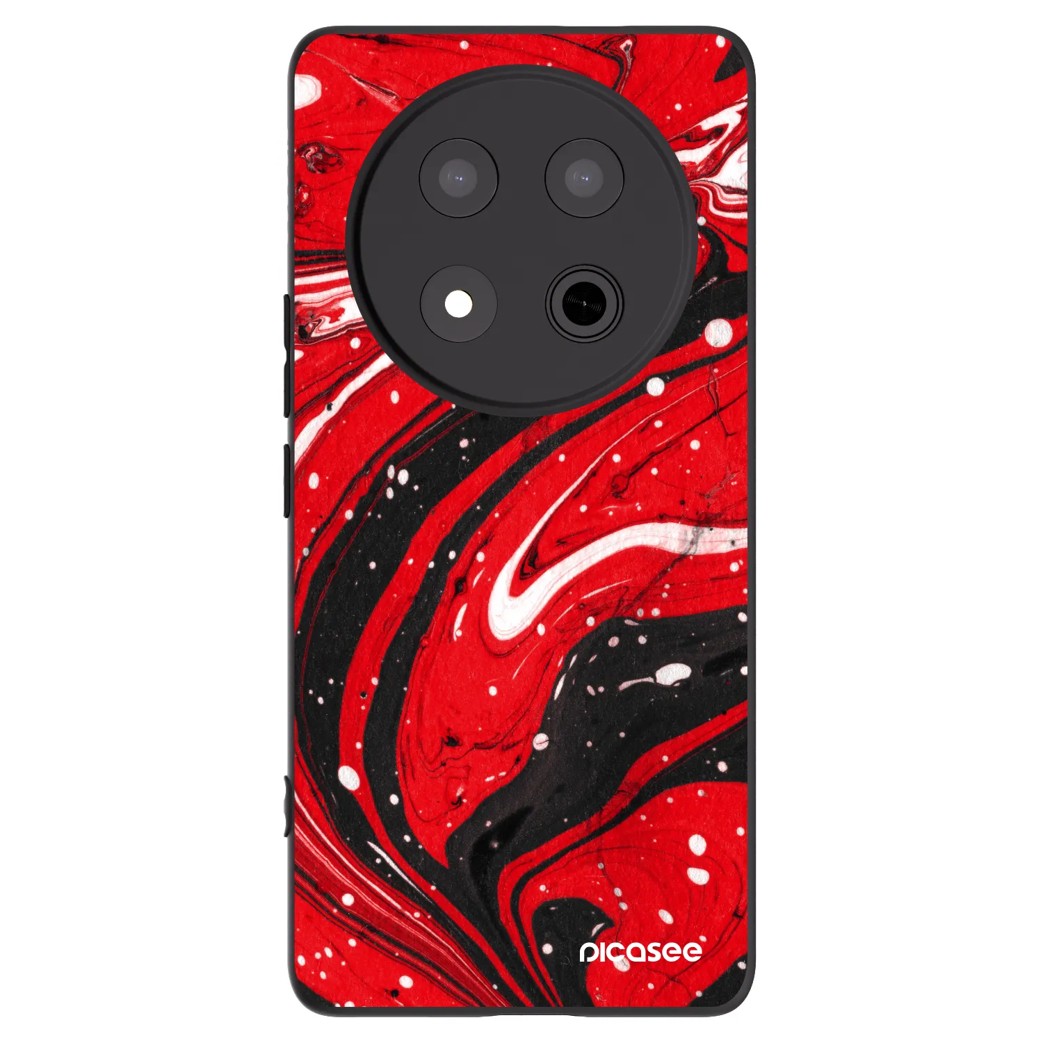 Picasee Honor Magic7 Lite 5G Hülle - Schwarzes Silikon - Red black