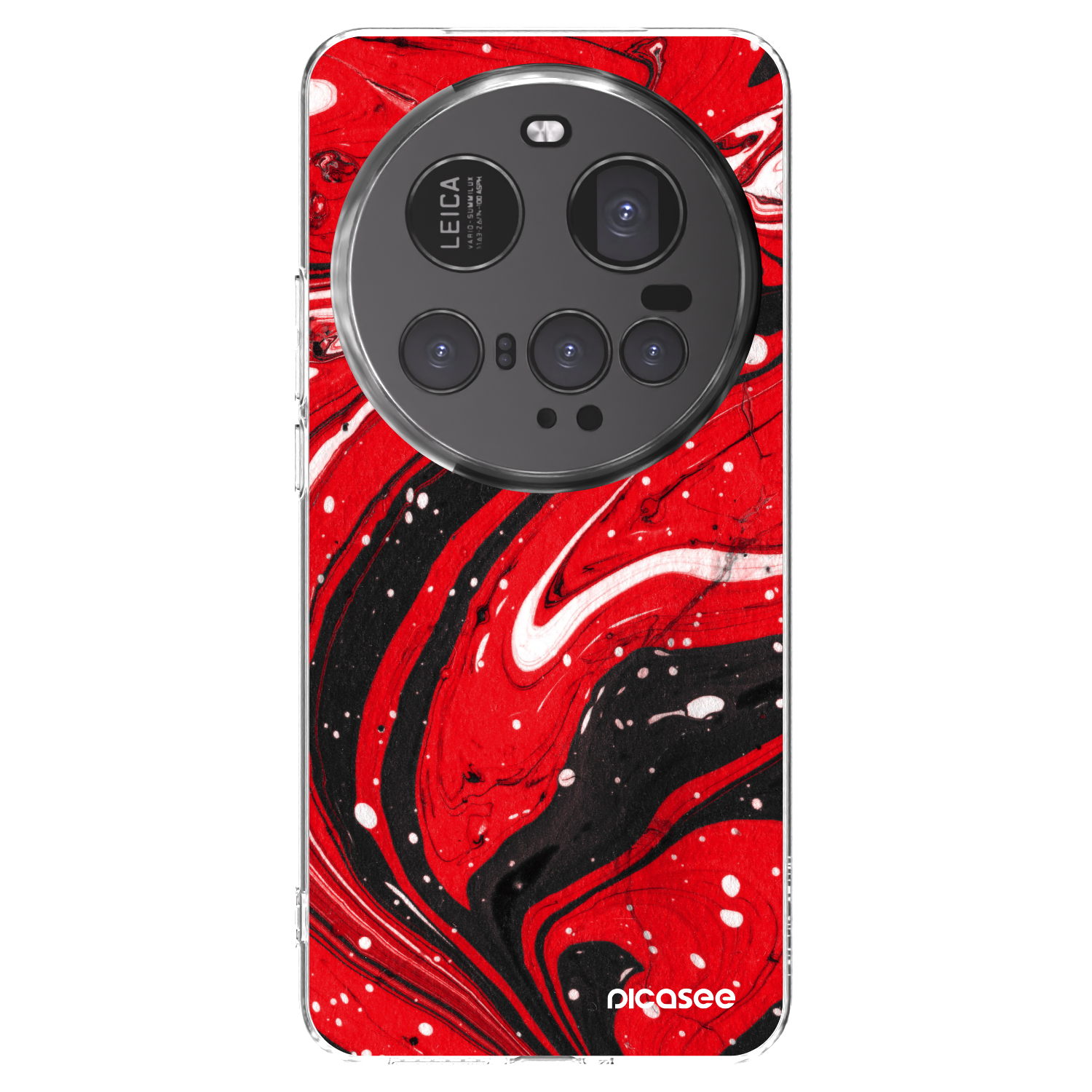 Picasee Xiaomi 15 Ultra Hülle - Transparentes Silikon - Red black