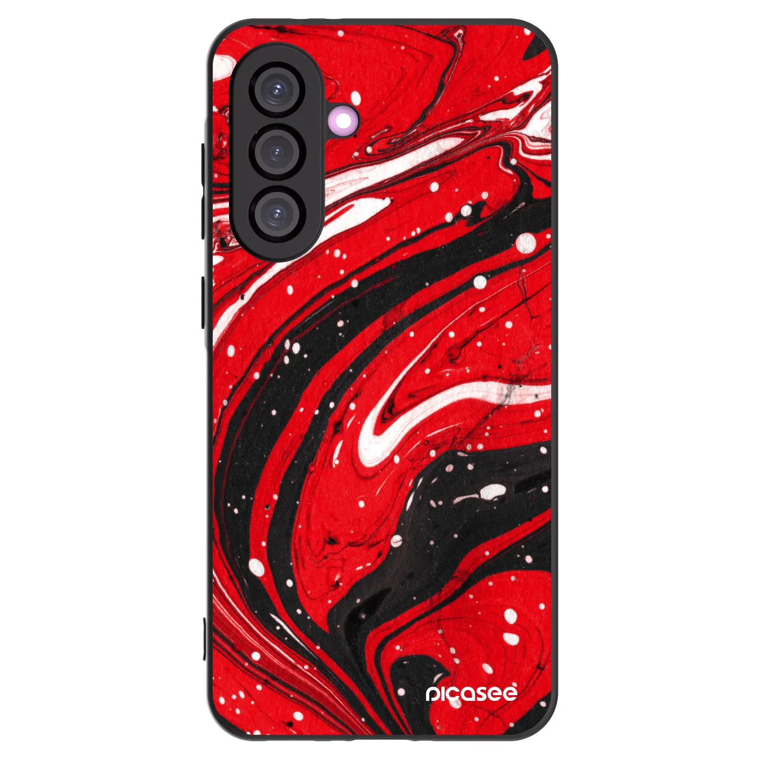 Picasee Samsung Galaxy A56 5G A566B Hülle - Schwarzes Silikon - Red black
