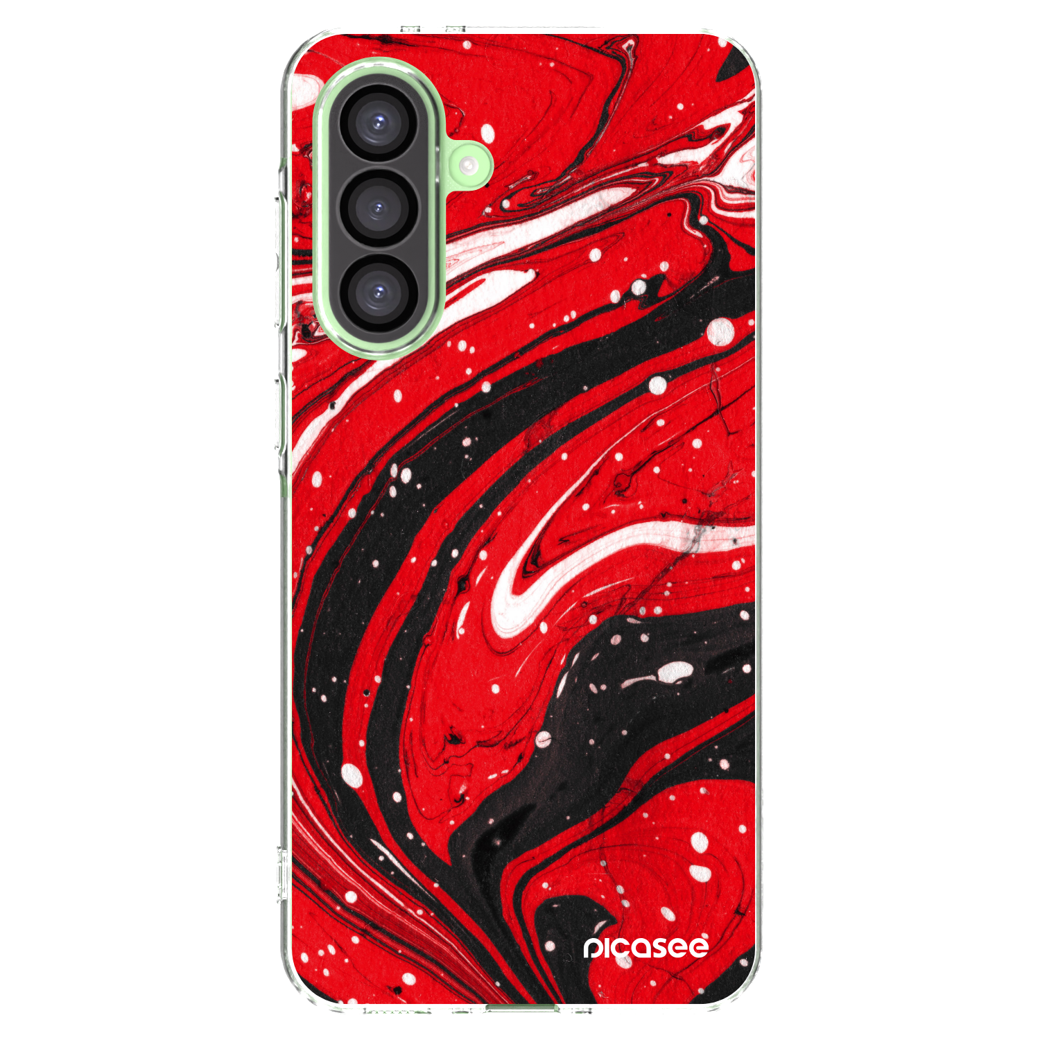 Picasee Samsung Galaxy A26 5G A266B Hülle - Transparentes Silikon - Red black