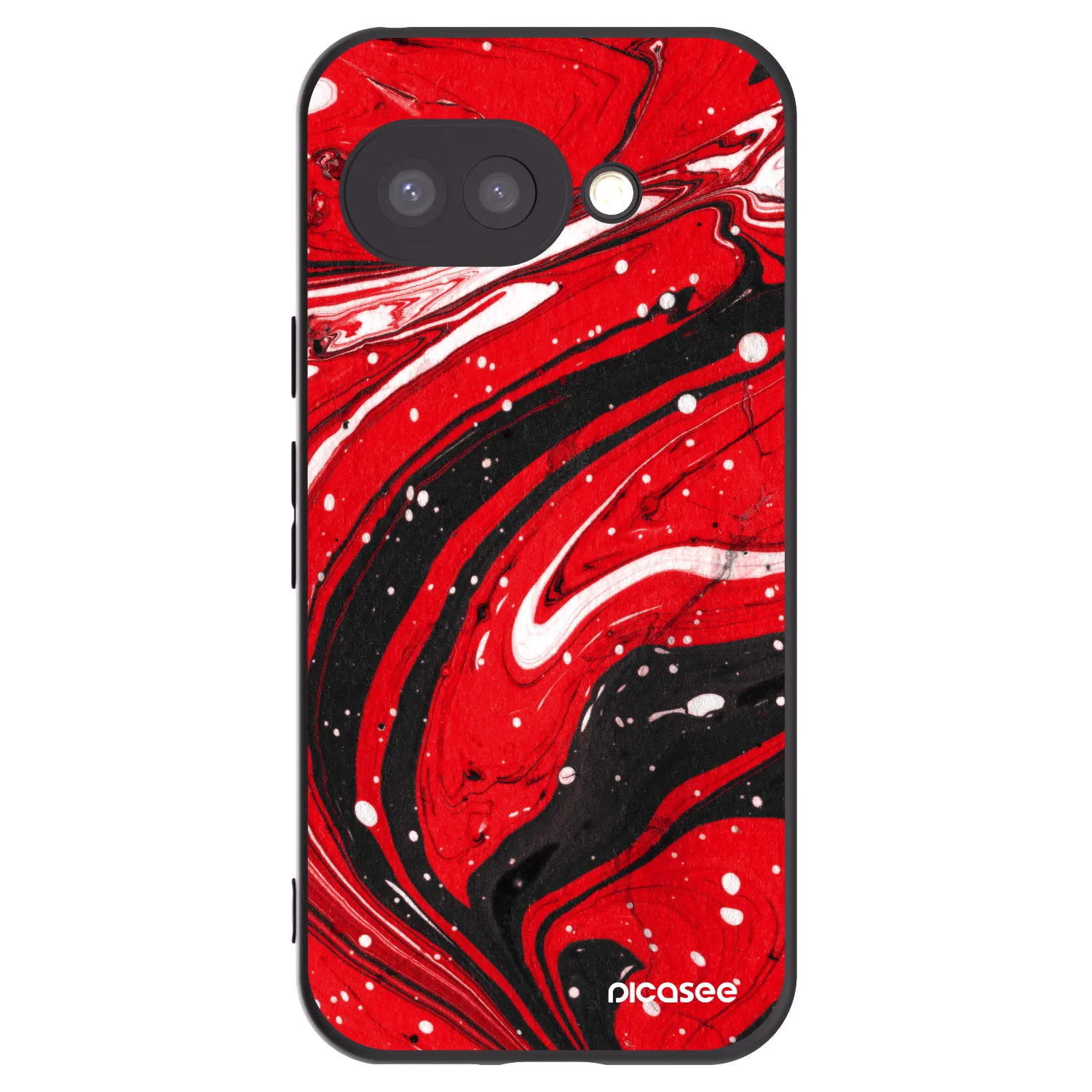 Picasee Google Pixel 9a Hülle - Schwarzes Silikon - Red black