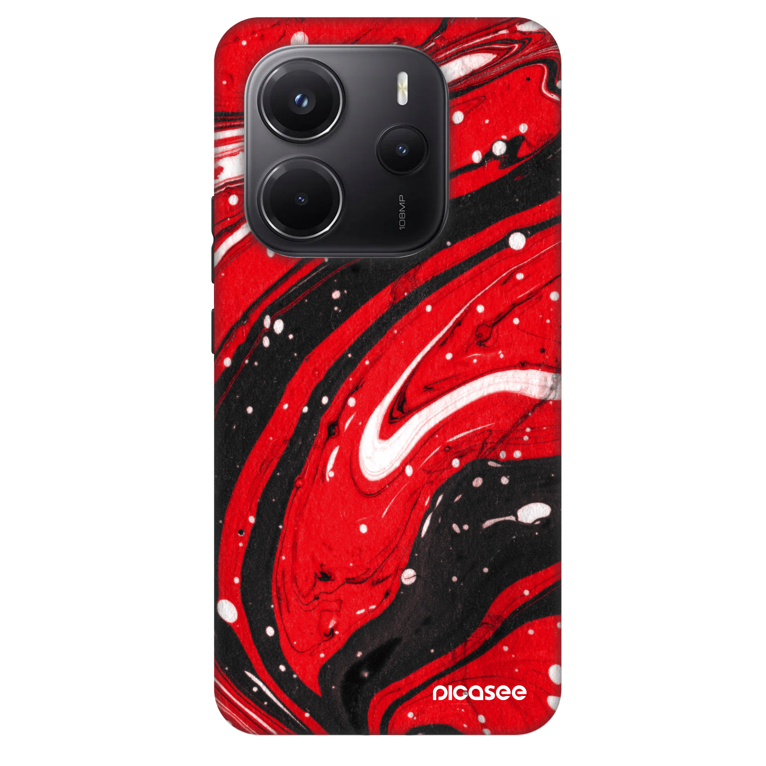 Picasee Fashion Case für Xiaomi Redmi Note 14 5G - Red black
