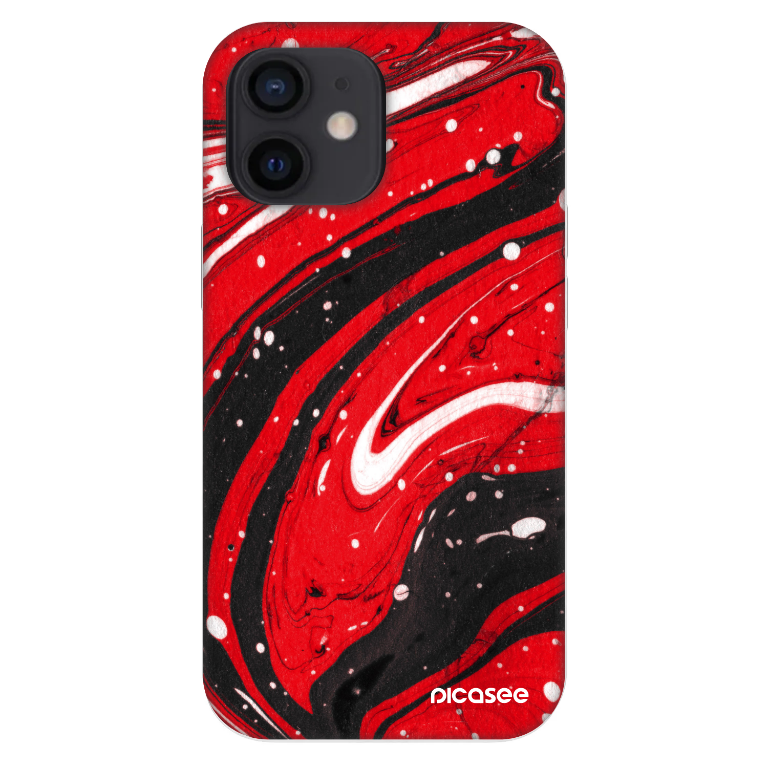Picasee Fashion Case für Apple iPhone 12 mini - Red black