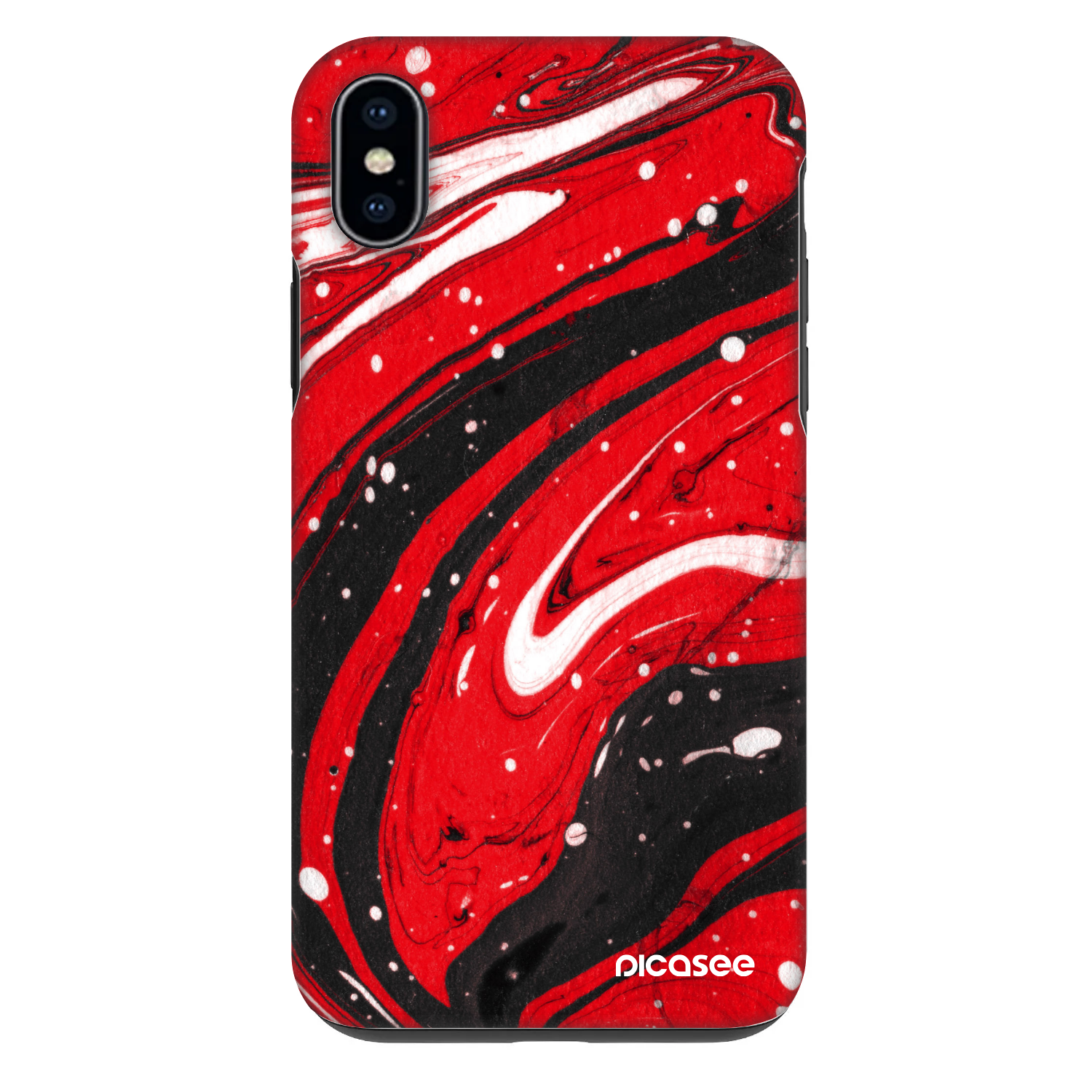 Picasee Fashion Case für Apple iPhone XS Max - Red black