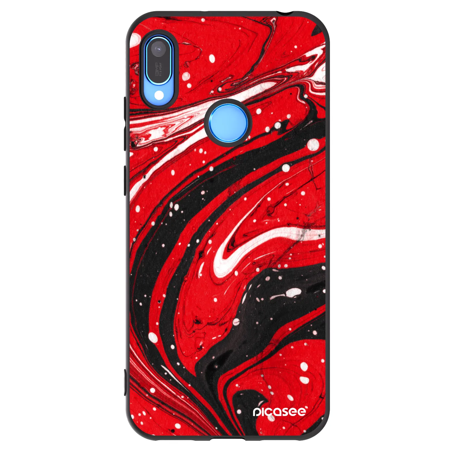 Picasee Huawei Y6 2019 Hülle - Schwarzes Silikon - Red black