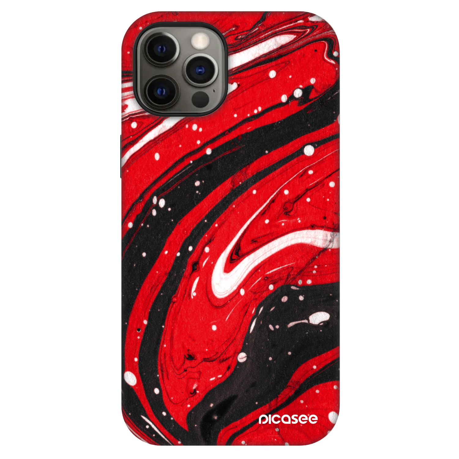 Picasee Fashion Case MagSafe für Apple iPhone 12 Pro - Red black