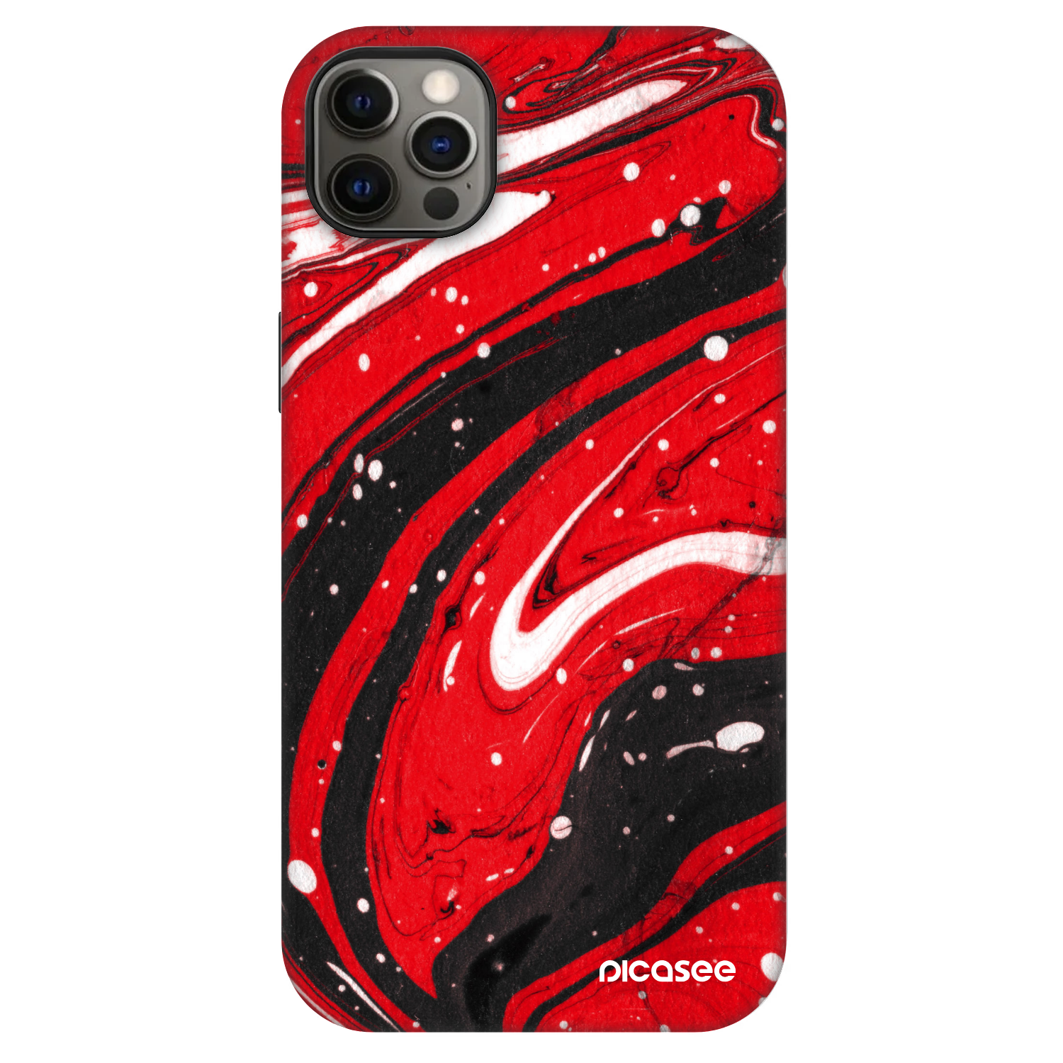 Picasee Fashion Case MagSafe für Apple iPhone 12 Pro Max - Red black
