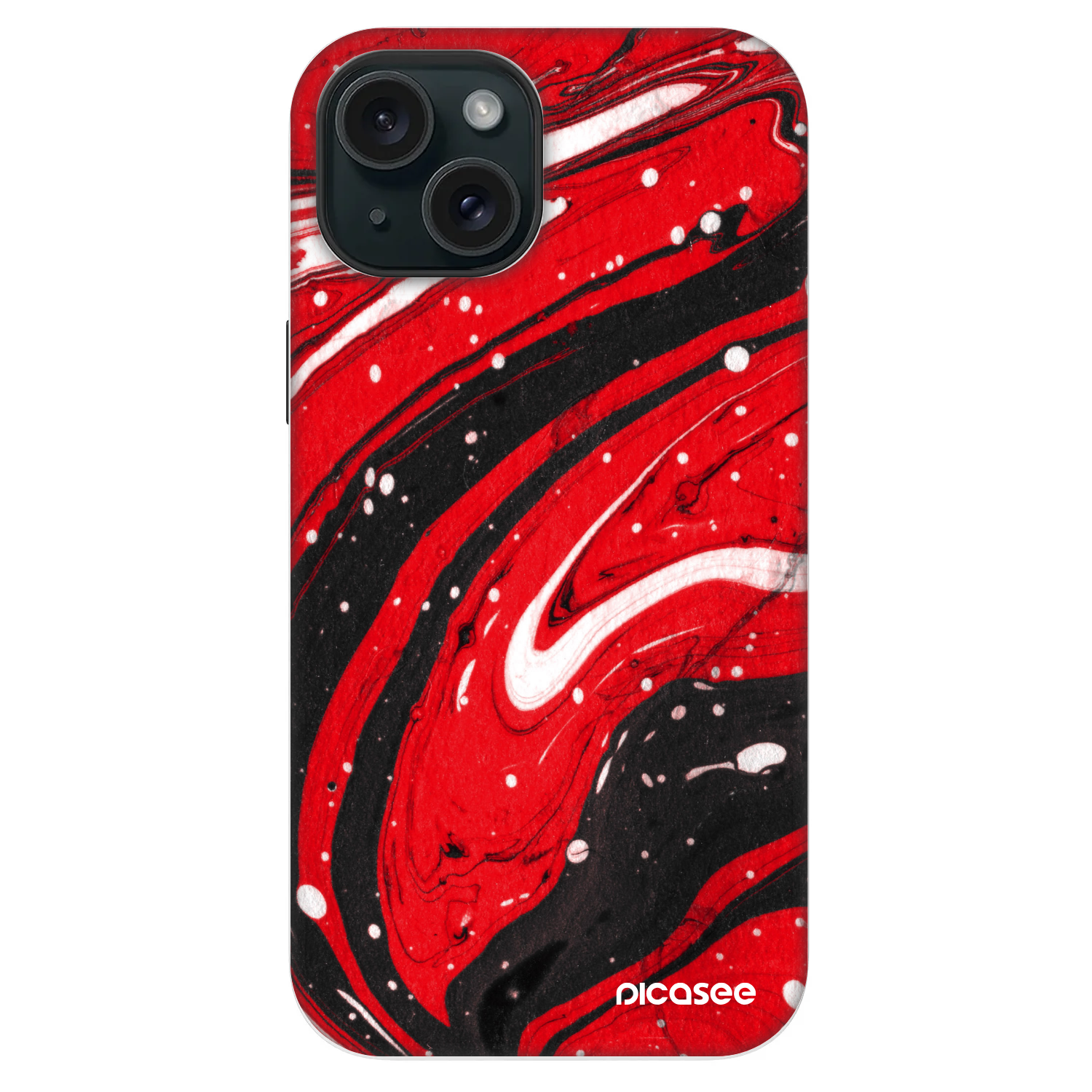 Picasee Fashion Case MagSafe für Apple iPhone 14 - Red black