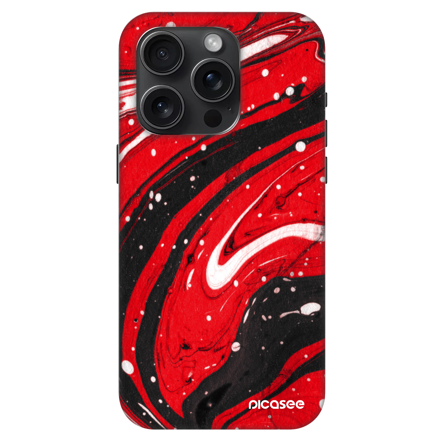 Picasee Fashion Case MagSafe für Apple iPhone 15 Pro - Red black