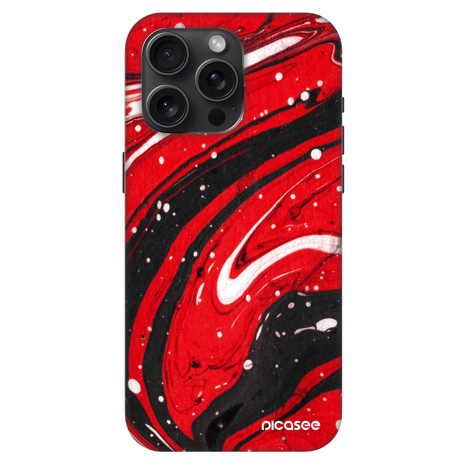 Picasee Fashion Case MagSafe für Apple iPhone 15 Pro Max - Red black