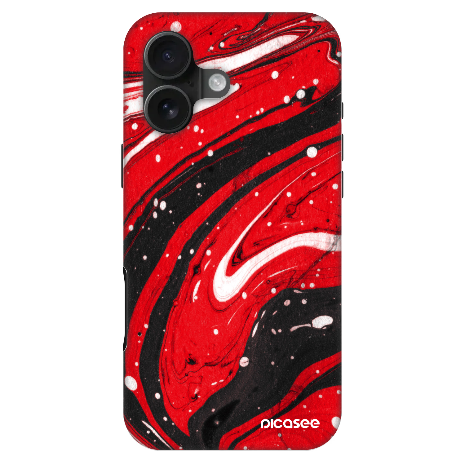 Picasee Fashion Case MagSafe für Apple iPhone 16 - Red black