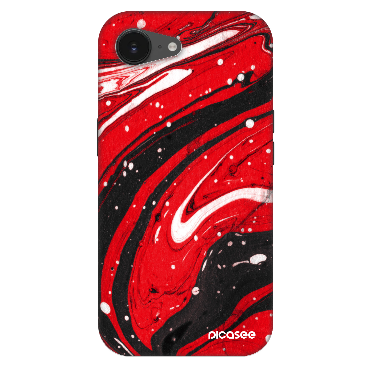 Picasee Fashion Case MagSafe für Apple iPhone 16e - Red black