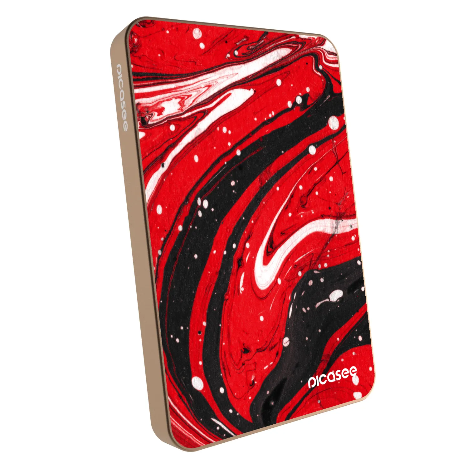 Picasee Powerbank mit MagSafe 5 000 mAh Golden - Red black
