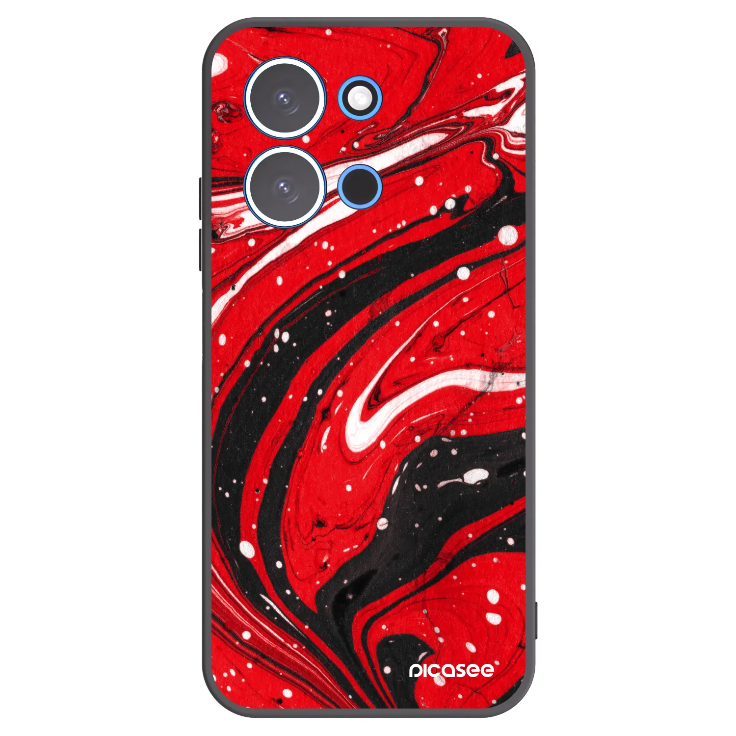 Picasee Xiaomi Redmi 15C 4G Hülle - Schwarzes Silikon - Red black
