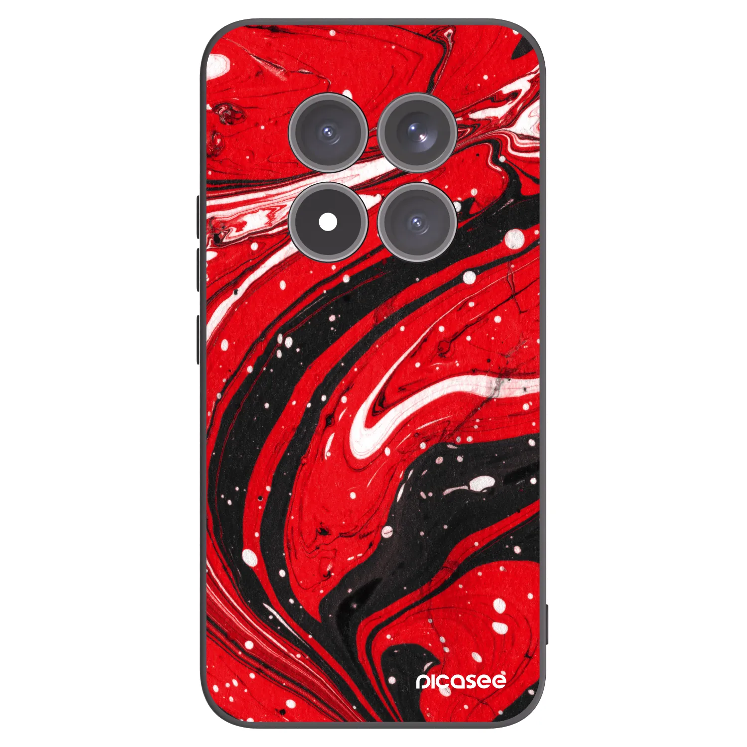Picasee Xiaomi Redmi Note 15 Pro+ Hülle - Schwarzes Silikon - Red black