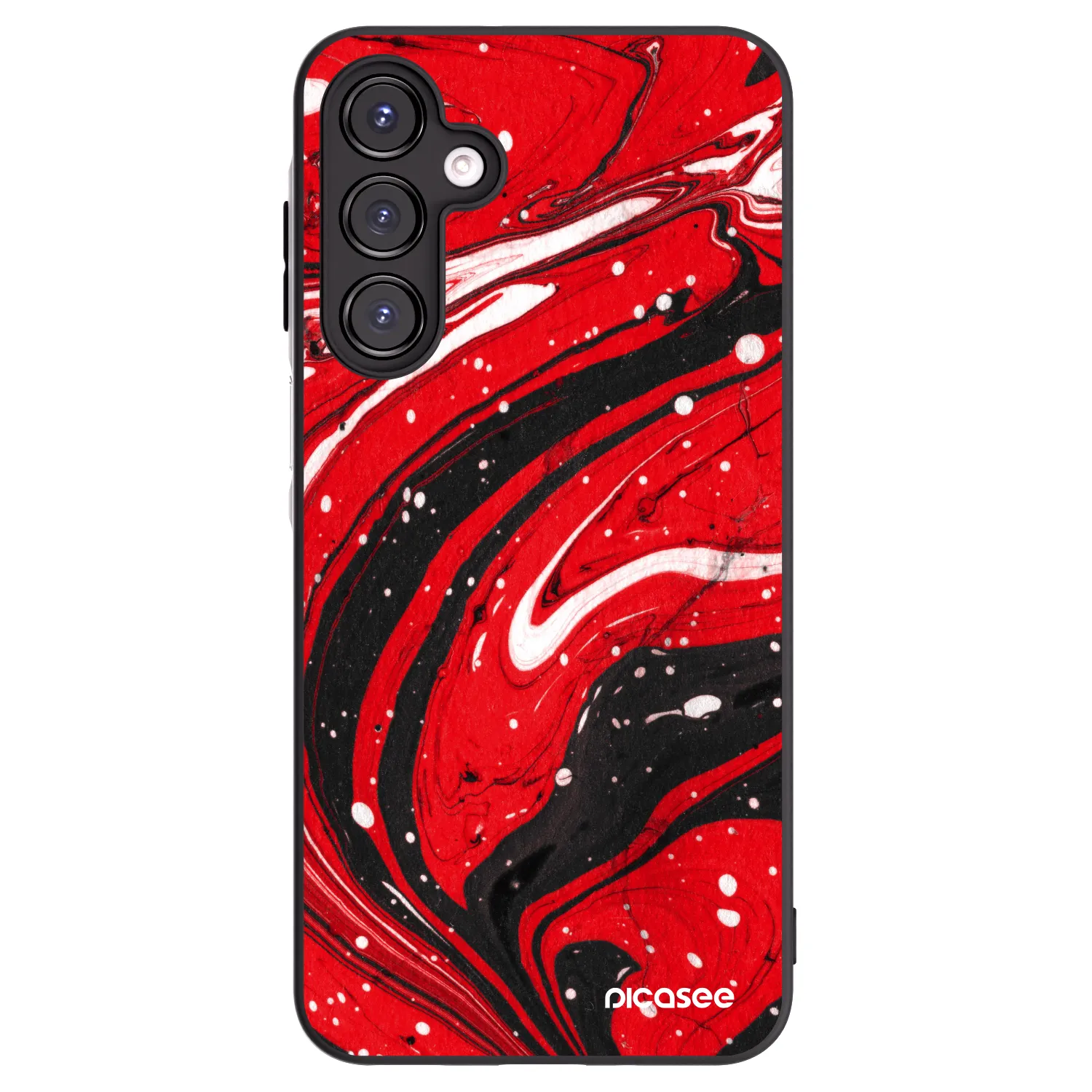 Picasee Samsung Galaxy A16 4G Hülle - Schwarzes Silikon - Red black
