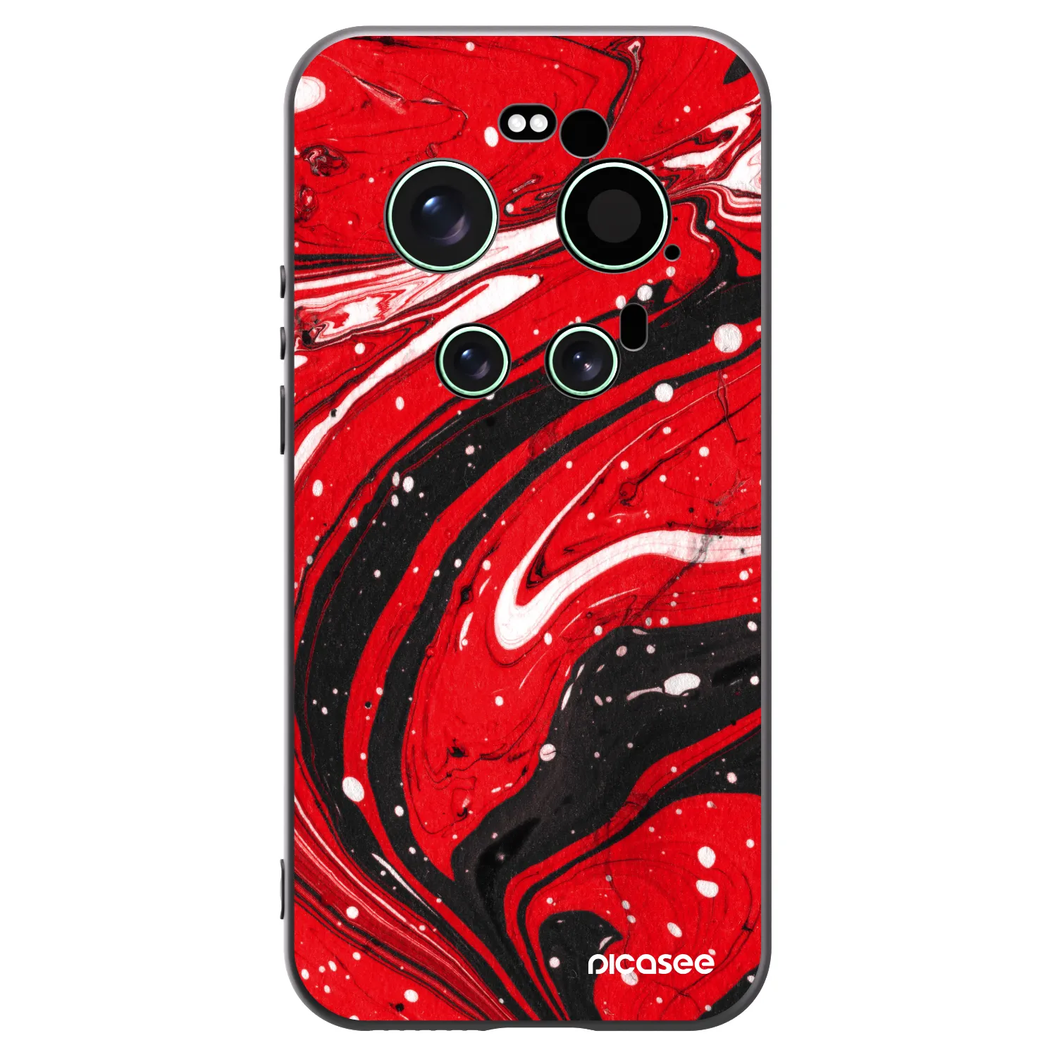 Picasee Xiaomi 17 Ultra Hülle - Schwarzes Silikon - Red black