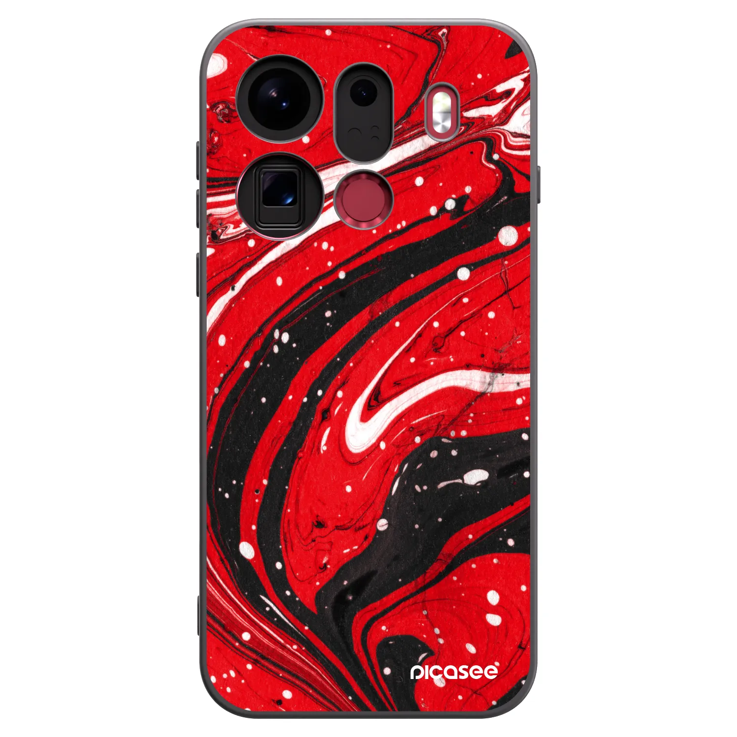 Picasee OPPO Find X9 Pro Hülle - Schwarzes Silikon - Red black