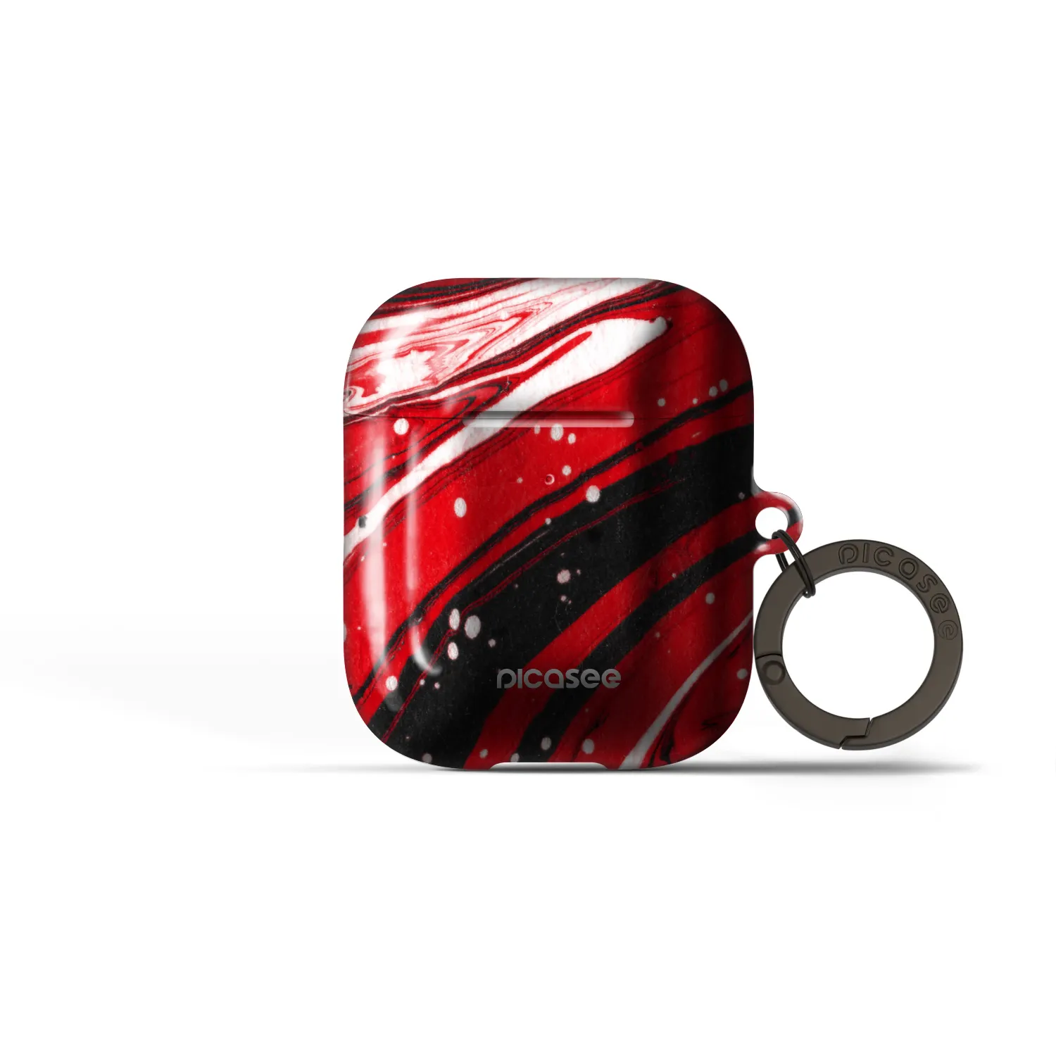 Picasee Obal pro Apple AirPods 1 - Red black
