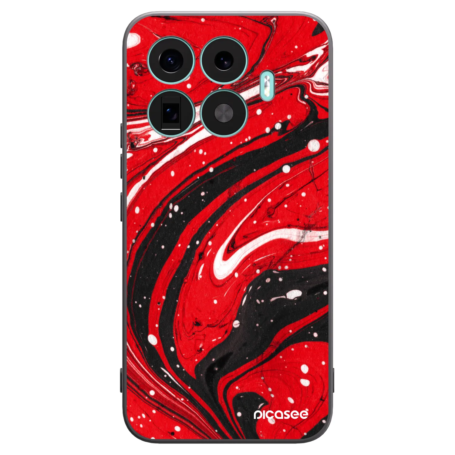 Picasee Xiaomi 17T Pro Hülle - Schwarzes Silikon - Red black
