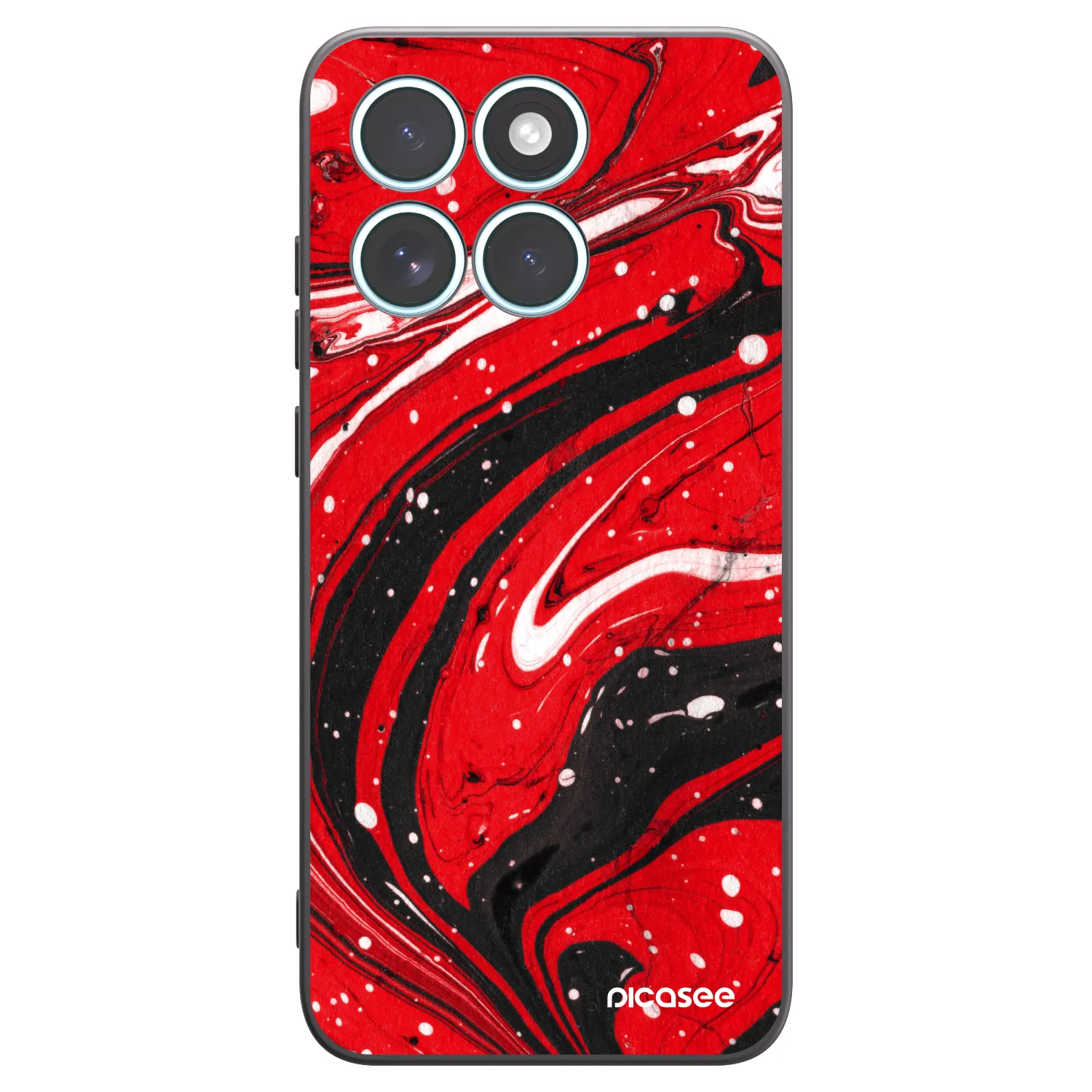 Picasee Motorola Edge 70 Fusion Hülle - Schwarzes Silikon - Red black
