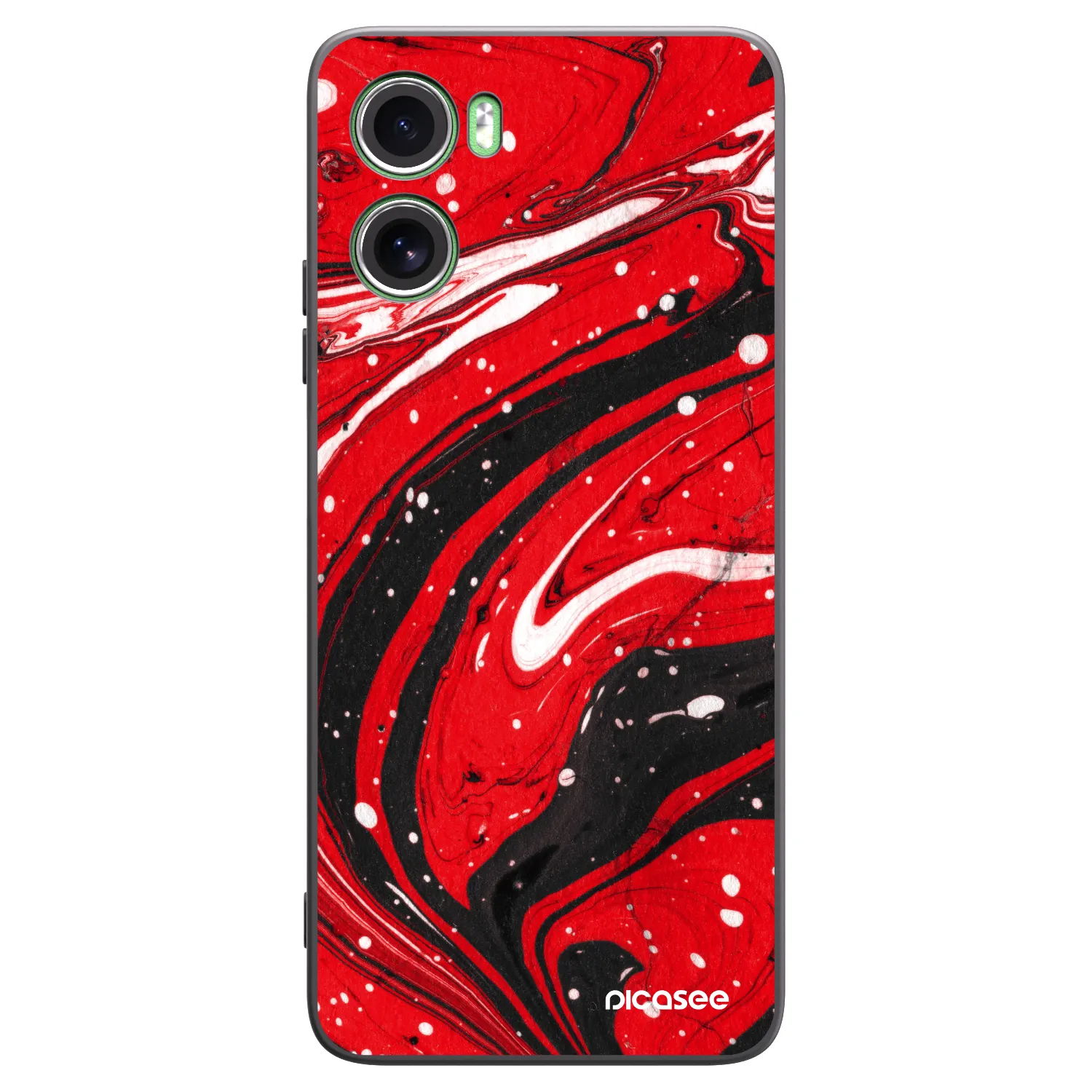 Picasee Motorola Moto G06 Hülle - Schwarzes Silikon - Red black