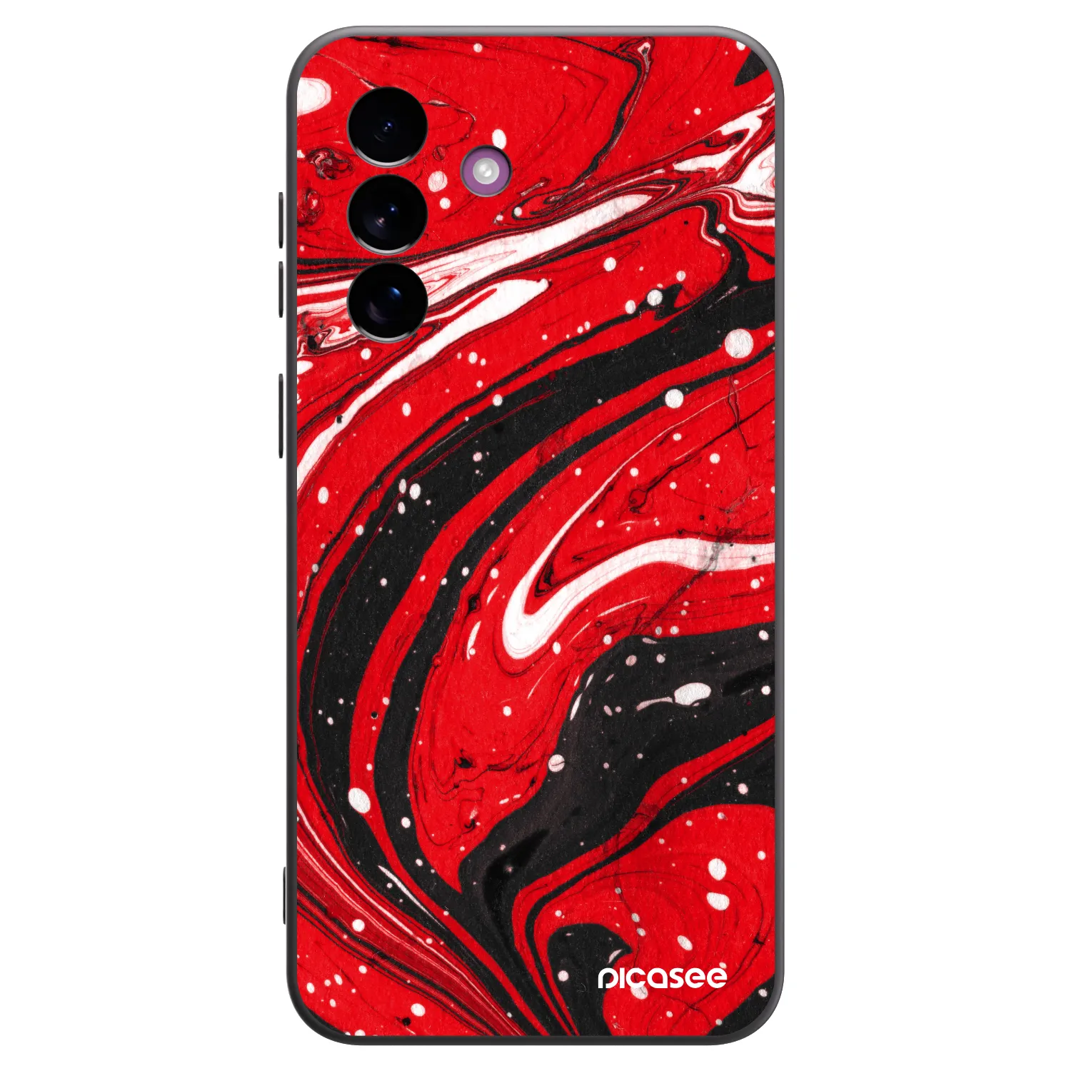 Picasee Samsung Galaxy A37 Hülle - Schwarzes Silikon - Red black