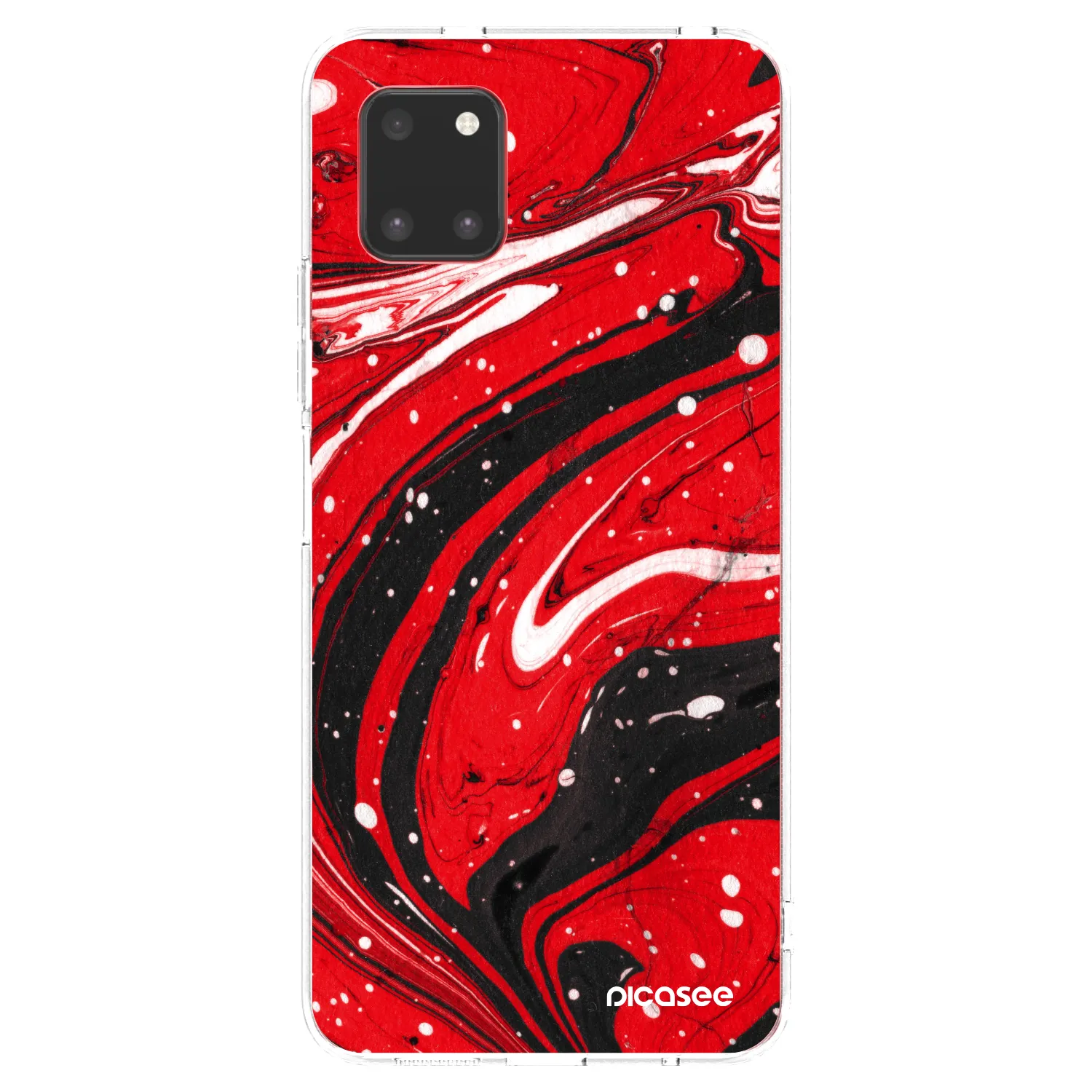 Picasee Samsung Galaxy Note 10 Lite N770F Hülle - Transparentes Silikon - Red black