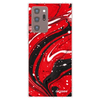 Picasee Samsung Galaxy Note 20 Ultra Hülle - Transparentes Silikon - Red black