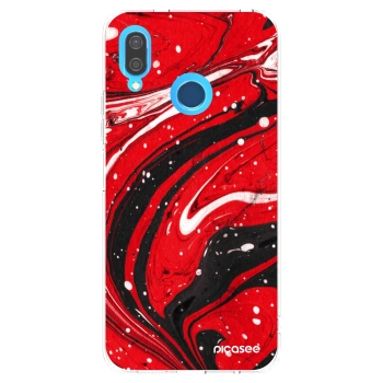 Picasee Huawei P20 Lite Hülle - Transparentes Silikon - Red black