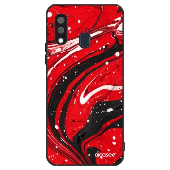 Hülle für Samsung Galaxy A40 A405F - Red black