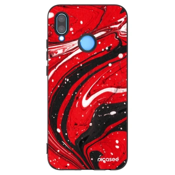 Picasee Huawei P20 Lite Hülle - Schwarzes Silikon - Red black