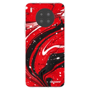 Picasee Huawei Nova 8i Hülle - Transparentes Silikon - Red black
