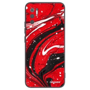 Picasee Xiaomi Poco M3 Pro 5G Hülle - Schwarzes Silikon - Red black