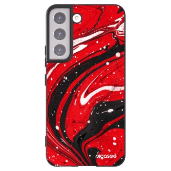 Picasee Samsung Galaxy S22 5G Hülle - Schwarzes Silikon - Red black