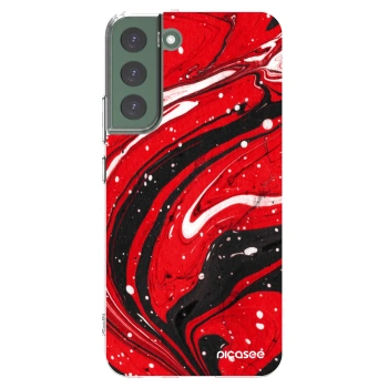 Picasee Samsung Galaxy S22+ 5G Hülle - Transparentes Silikon - Red black