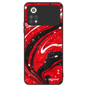 Hülle für Xiaomi Poco X4 Pro 5G - Red black