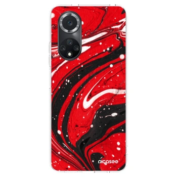 Picasee Huawei Nova 9 SE Hülle - Transparentes Silikon - Red black