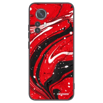 Picasee Xiaomi 12 Pro Hülle - Schwarzes Silikon - Red black