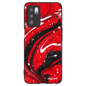 Picasee OPPO A16s Hülle - Schwarzes Silikon - Red black