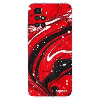 Picasee Xiaomi Redmi 10 (2022) Hülle - Transparentes Silikon - Red black