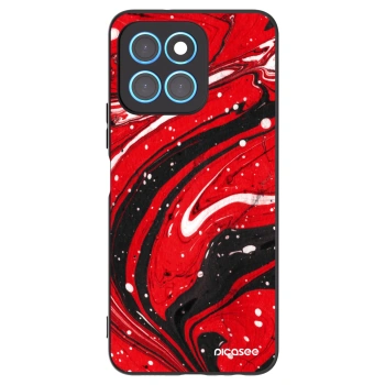 Picasee Honor X6 Hülle - Schwarzes Silikon - Red black