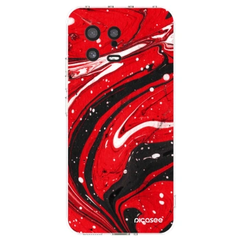 Picasee Xiaomi 13 Hülle - Transparentes Silikon - Red black